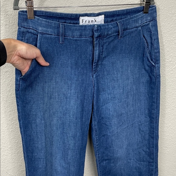 Frank & Eileen Westport Wide Leg Trouser Jeans Crop Ankle Sz 6 - Picture 3 of 11